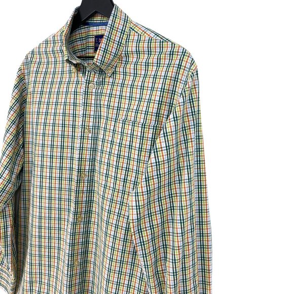 T.HARRIS LONDON Tattersall Plaid Button Down Shirt - Picture 6 of 16